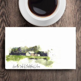 Personlig Watercolor Farmhouse Post-it Block