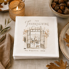 Personlig Watercolor för Thanksgiving Club Pappersservett