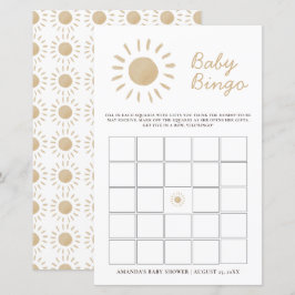 Personlig Watercolor Gult Sunshine Baby Bingo