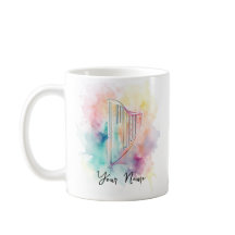 Personlig Watercolor Harp Mugg