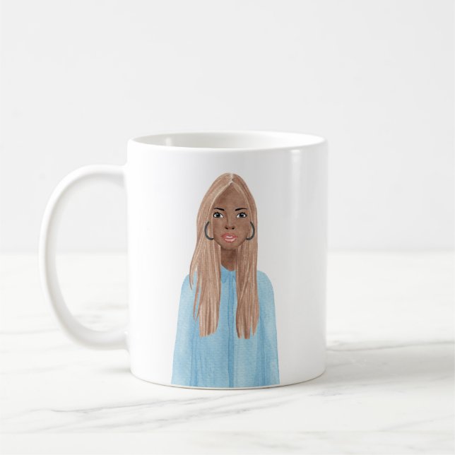Personlig Watercolor Image Mugg (Vänster)