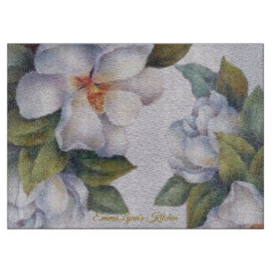 Personlig Watercolor Ivory Magnolia Blooms