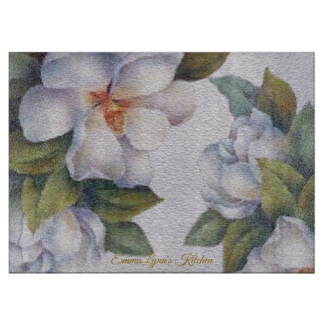 Personlig Watercolor Ivory Magnolia Blooms (Framsidan)