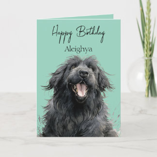Personlig Watercolor Newfoundland Card Kort