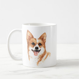 Personlig Watercolor Pembroke Welsh Corgi Kaffemugg