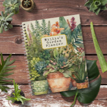 Personlig Watercolor Plants Garden Planner