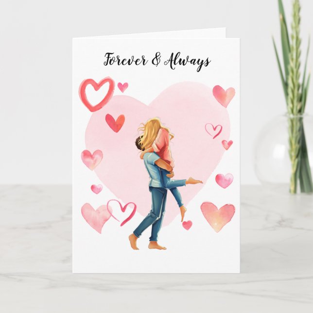 Personlig Watercolor Porträtt par Helgkort (Framsida)