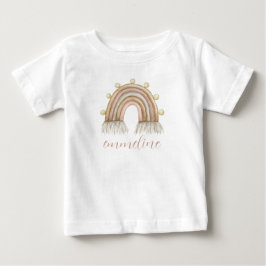 Personlig Watercolor Rainbow Baby T Shirt