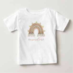 Personlig Watercolor Rainbow Baby T Shirt