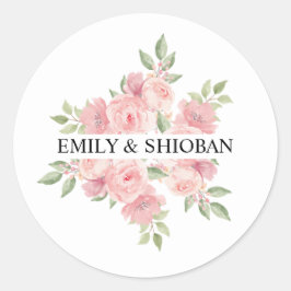 Personlig Watercolor Ro Runt Klistermärke