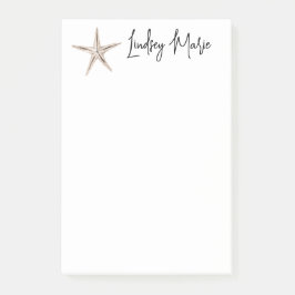PERSONLIG WATERCOLOR STARFISH Post it notes Post-it Block