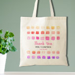Personlig Watercolor Tack Teacher Rosa Tygkasse<br><div class="desc">Säg Tack till din lärare med den här väskan som dekoreras med vattenfärgen mönster i skuggor av rosa. Enkelt anpassade. Om du vill redigera ytterligare använda ändrar du teckensnittet, teckensnittet storlekt eller färg med Verktyg i Design. Eftersom vi skapar vår teckning kommer du inte att hitta just den här bilden...</div>