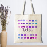Personlig Watercolor Tack Teacher Tygkasse<br><div class="desc">Säg Tack till din lärare med den här väskan som dekoreras med vattenfärgen mönster i skuggor av lila. Enkelt anpassade. Om du vill redigera ytterligare använda ändrar du teckensnittet, teckensnittet storlekt eller färg med Verktyg i Design. Eftersom vi skapar vår teckning kommer du inte att hitta just den här bilden...</div>