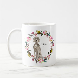 Personlig Watercolor Weimaraner Ro Wandeans Kaffemugg
