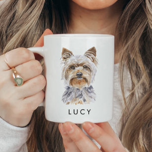 Personlig Watercolor Yorkie Hund älskare Mugg