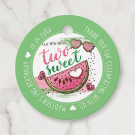 Personlig Watermelon 2:a födelsedagen Party Gåvor Etiketter