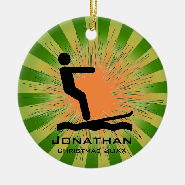 Personlig Waterskiing Ornament (Framsidan)