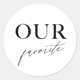 Personlig Weddin från vår favoritTreat Bag Sticker Runt Klistermärke