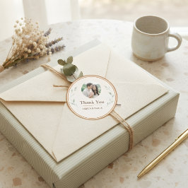 Personlig Wedding Klistermärke Försegling Botanisk