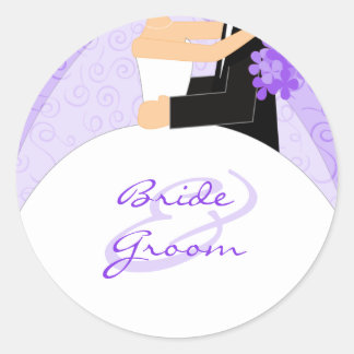 Personlig Wedding Stickers Runt Klistermärke