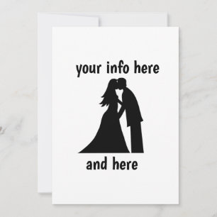 PERSONLIG WEDING INVITATIONS BRIDE & GROOM ART INBJUDNINGAR