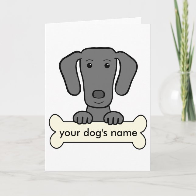 Personlig Weimaraner Kort (Framsida)