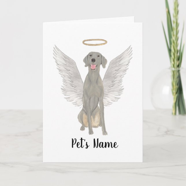 Personlig Weimaraner Sympathy Memorial Kort (Framsida)