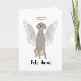 Personlig Weimaraner Sympathy Memorial Kort