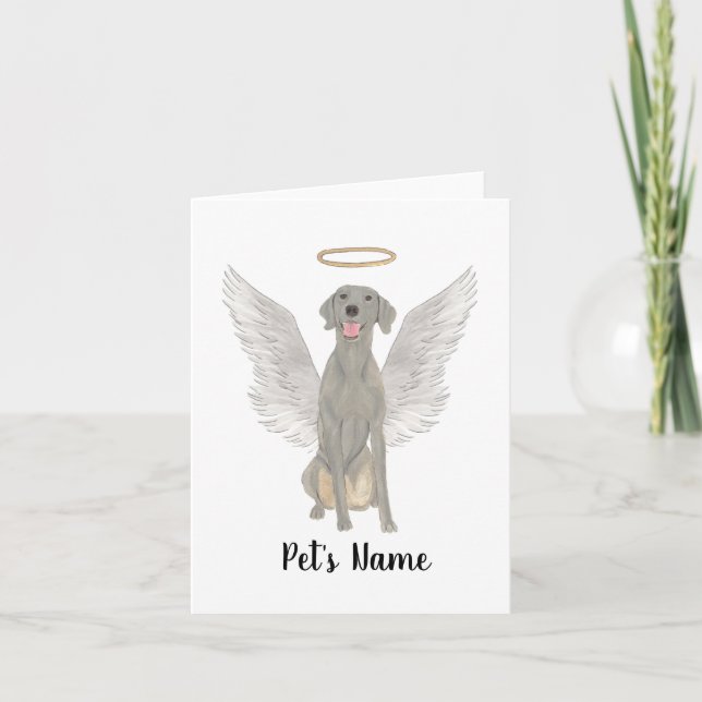 Personlig Weimaraner Sympathy Memorial Kort (Framsida)