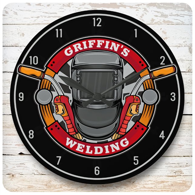 Personlig Welder Metall Fabricator Welding Shop Stor Klocka (Skapare uppladdad)