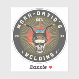 Personlig Welder Metall Worker Welding Workshop Klistermärken