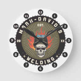 Personlig Welder Metall Worker Welding Workshop Rund Klocka