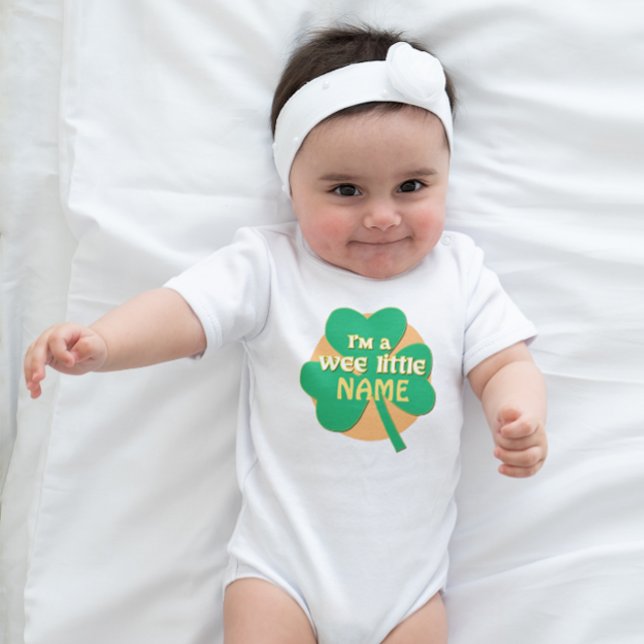 Personlig WeLittle Irish T Shirt (Celebrate with style! Personalized Irish baby tees for St. Patrick's Day and beyond. Order now!)