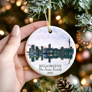 Personlig Wellington Ornament, New Zealand Gift Julgransprydnad Keramik