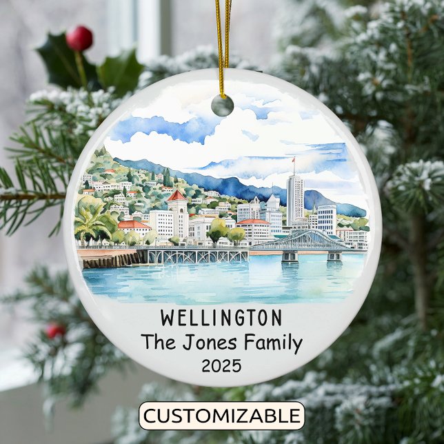 Personlig Wellington Ornament, Nya Zeeland Julgransprydnad Keramik (Skapare uppladdad)