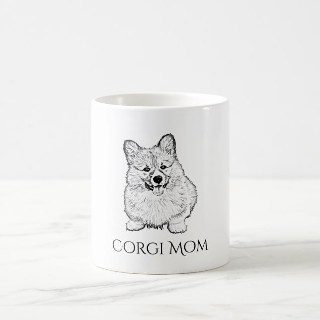 Personlig Welsh Corgi "Corgi Mamma" Mugg (Center)