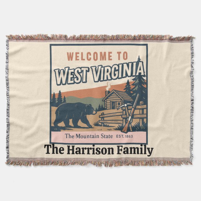 Personlig West Virginia-filta Filt (Framsidan)