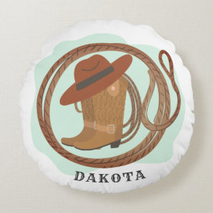 Personlig Western Cowboys rum Rund Kudde