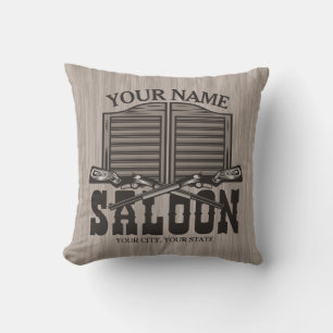 Personlig Western Rifle Guns Old Saloon Pub Kudde