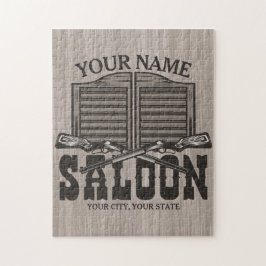 Personlig Western Rifle Guns Old Saloon Pub Pussel