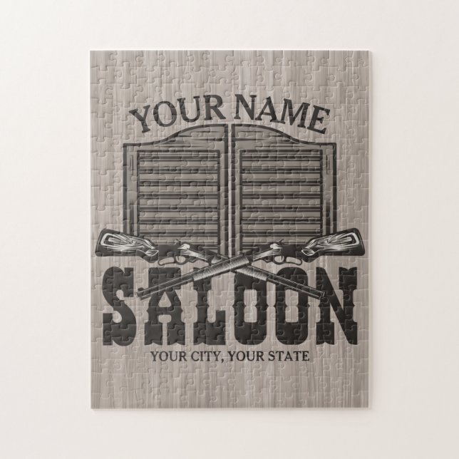 Personlig Western Rifle Guns Old Saloon Pub  Pussel (Vertikal)