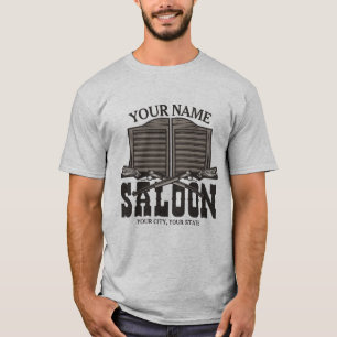 Personlig Western Rifle Guns Old Saloon Pub T Shirt