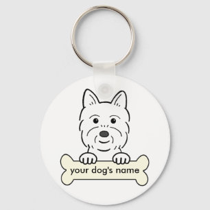 Personlig Westie Nyckelring