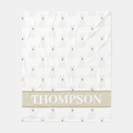 Personlig Westie Väster Highland Terrier Rosa Fleecefilt