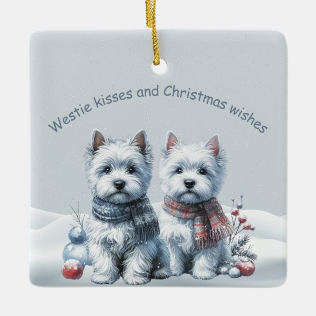 Personlig Westies julgranskula (Framsida)