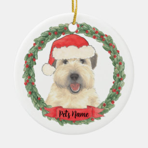 Personlig Wheaten Terrier Julgransprydnad Keramik