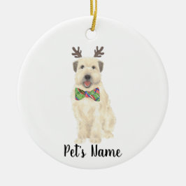 Personlig Wheaten Terrier-julrenar Julgransprydnad Keramik