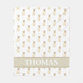 Personlig Wheaten Terrier Tan & White Fleecefilt