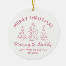 Personlig Whimsical Baby Annonserings Ornament