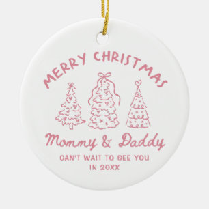 Personlig Whimsical Baby Annonserings Ornament